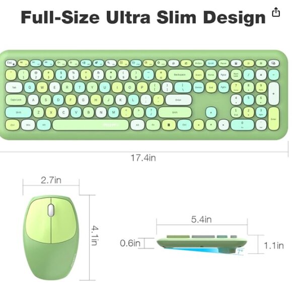 Adorable Colorful MOFii Wireless Keyboard and Mouse Combo - Picture 2 of 4